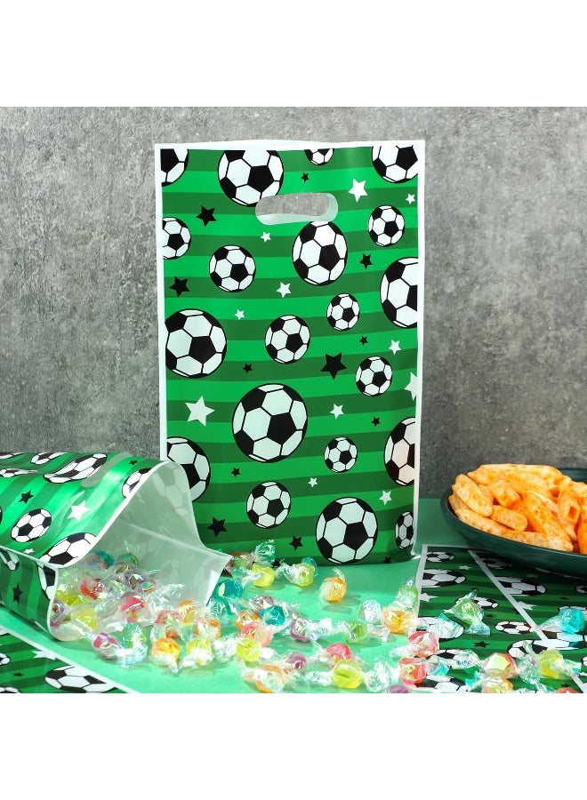 10 PCS Soccer Gift Bags Football Treat Candy Bags Plastic Soccer Party Favor Bags Soccer Goodie Snack Bags for Sport Teams Events Birthday Soccer Theme Party Supplies - Image 5
